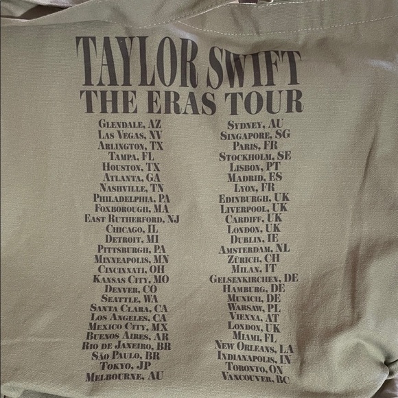 Taylor Swift Beige Tote Bag with Artistic Print - Picture 2 of 5
